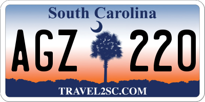 SC license plate AGZ220