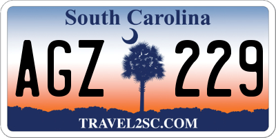 SC license plate AGZ229
