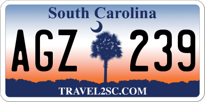 SC license plate AGZ239