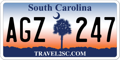 SC license plate AGZ247