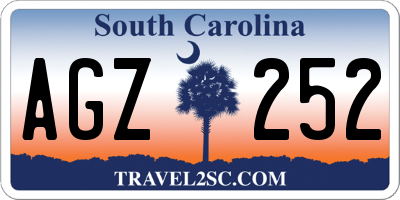 SC license plate AGZ252
