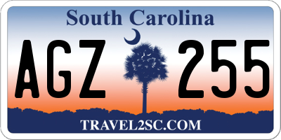 SC license plate AGZ255