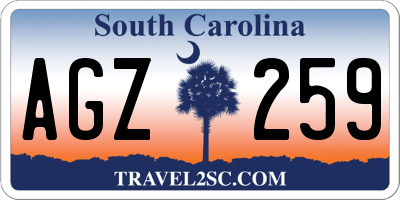 SC license plate AGZ259