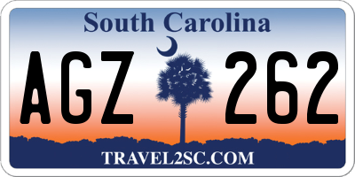 SC license plate AGZ262