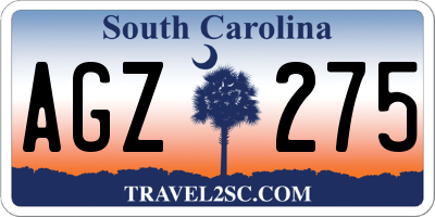 SC license plate AGZ275