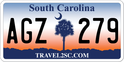 SC license plate AGZ279