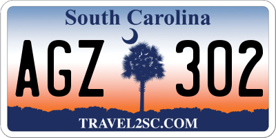 SC license plate AGZ302