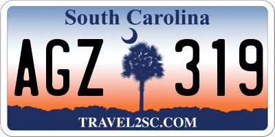 SC license plate AGZ319