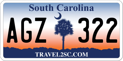 SC license plate AGZ322