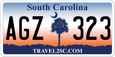 SC license plate AGZ323