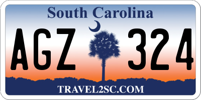 SC license plate AGZ324