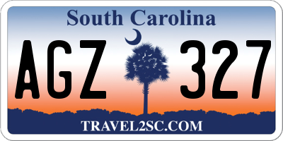 SC license plate AGZ327