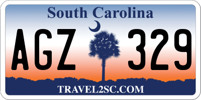 SC license plate AGZ329