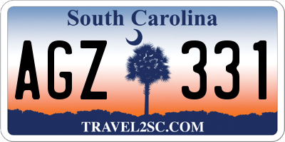 SC license plate AGZ331