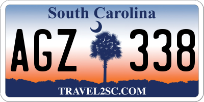 SC license plate AGZ338
