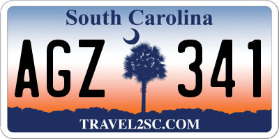 SC license plate AGZ341