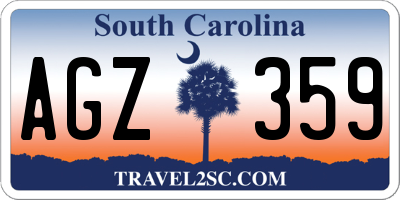 SC license plate AGZ359