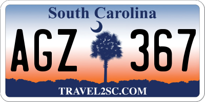 SC license plate AGZ367