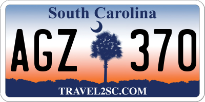 SC license plate AGZ370