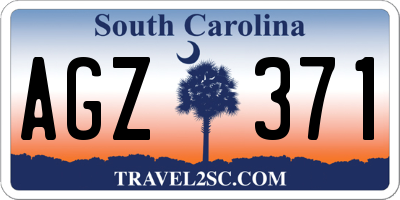 SC license plate AGZ371