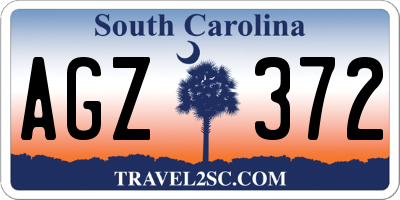 SC license plate AGZ372