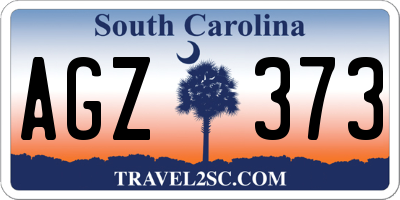 SC license plate AGZ373