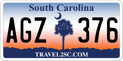 SC license plate AGZ376