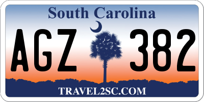 SC license plate AGZ382