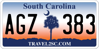 SC license plate AGZ383