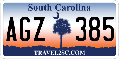 SC license plate AGZ385