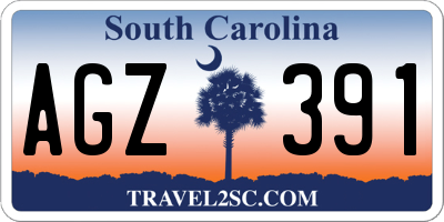 SC license plate AGZ391
