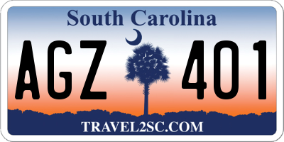 SC license plate AGZ401