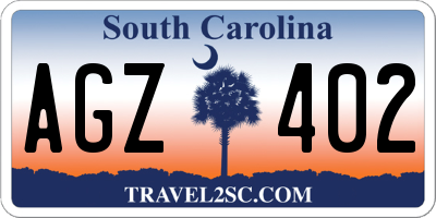 SC license plate AGZ402