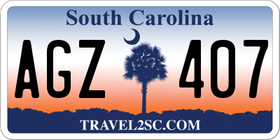 SC license plate AGZ407