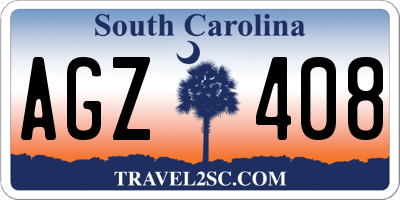 SC license plate AGZ408