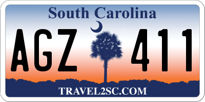 SC license plate AGZ411