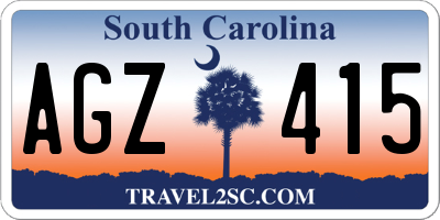 SC license plate AGZ415