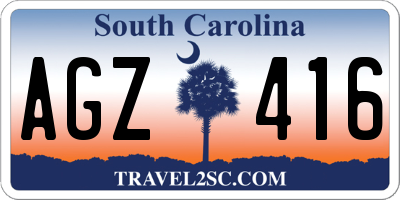 SC license plate AGZ416
