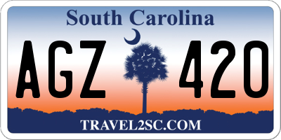 SC license plate AGZ420