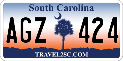 SC license plate AGZ424
