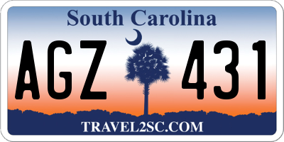 SC license plate AGZ431