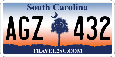 SC license plate AGZ432