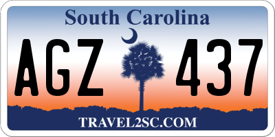 SC license plate AGZ437