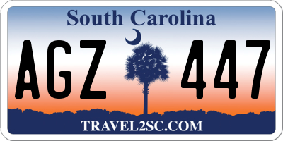SC license plate AGZ447
