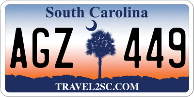 SC license plate AGZ449