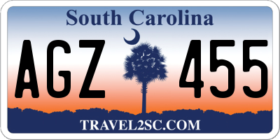 SC license plate AGZ455