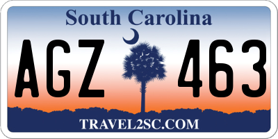 SC license plate AGZ463