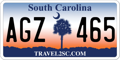 SC license plate AGZ465