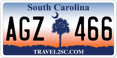SC license plate AGZ466