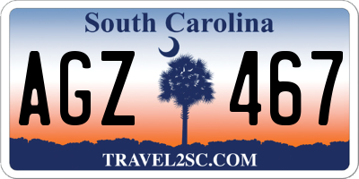 SC license plate AGZ467